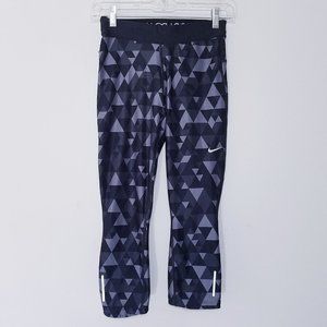Nike Dryfit Cropped Capri Geo Print XS gray/Black